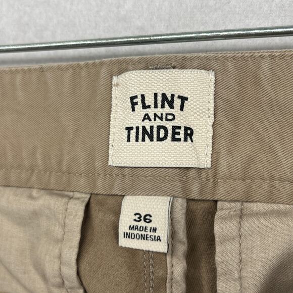 FLINT AND TINDER Short Mens 36 Huckberry 5" 365 Chino Stretch Cotton Brown - Picture 5 of 14